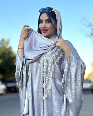 ست عبا و شال مجلسی نقره ای