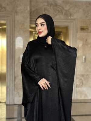 ست شال و عبای اماراتی دنیز (نگین مشکی) - Image 6