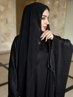 ست شال و عبای اماراتی دنیز (نگین مشکی) - Image 9
