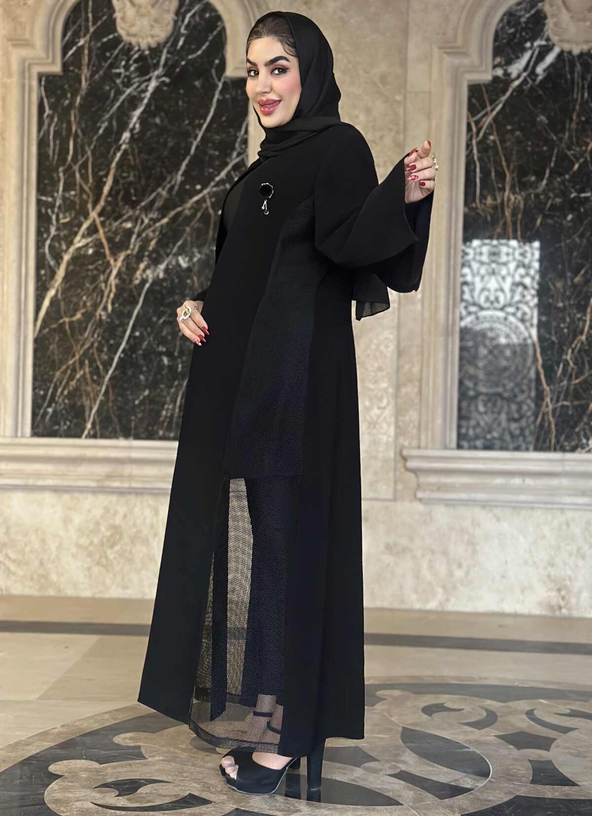 مانتو مجلسی بلند مدل سوگل - Image 4