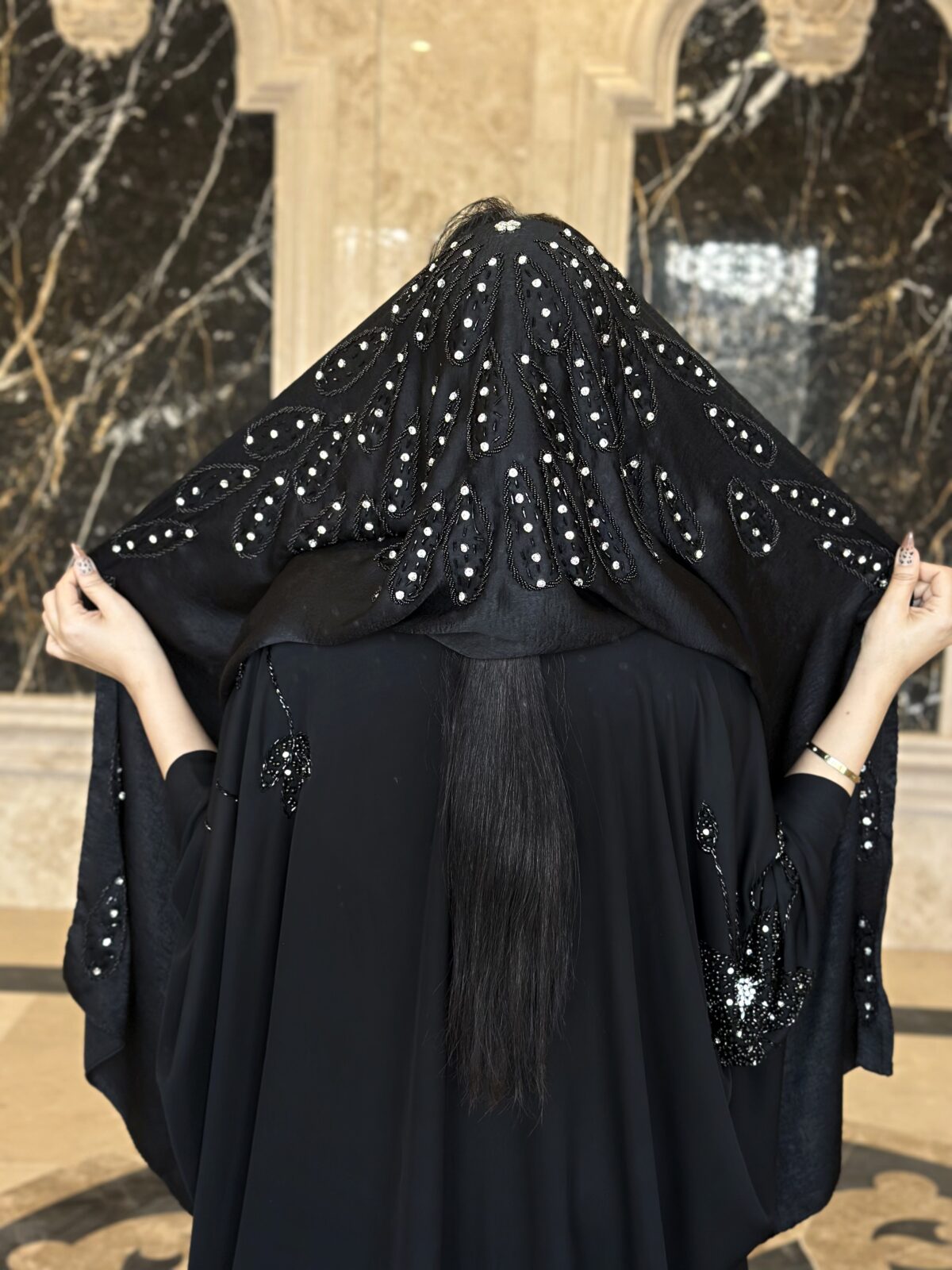 شال مزونی مدل تبسم (مشکی) - Image 2